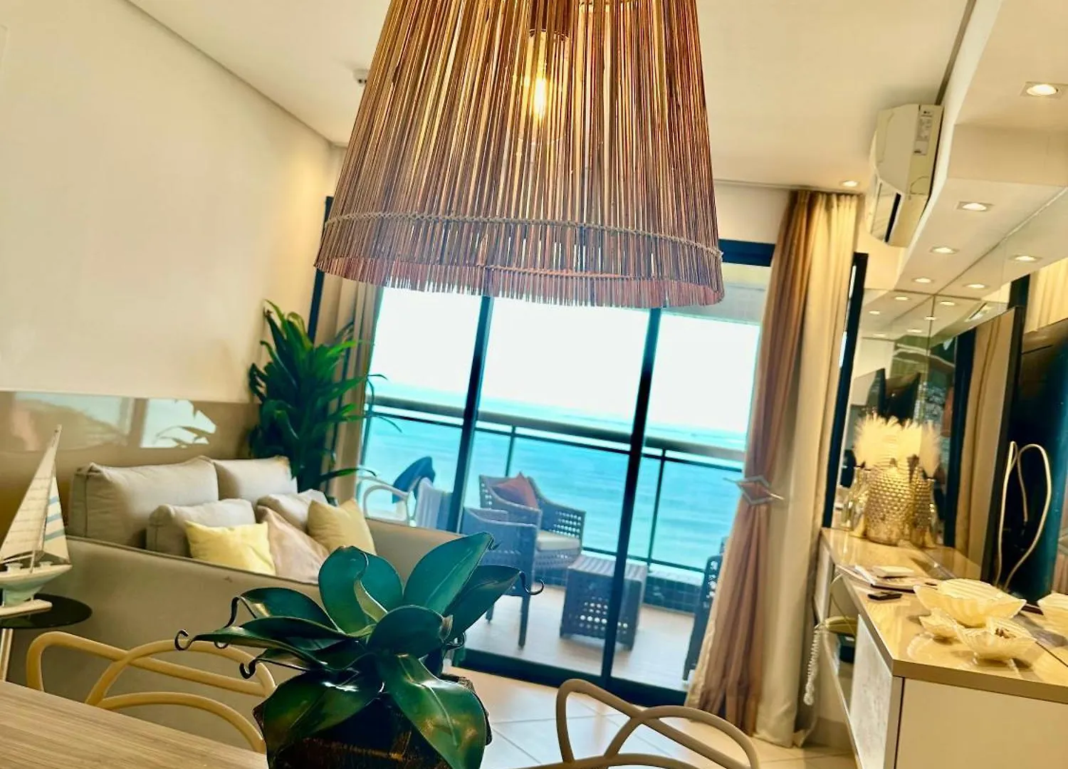 公寓 Ed Landscape Apt Luxo De 2 Quartos Frente Mar 福塔雷萨