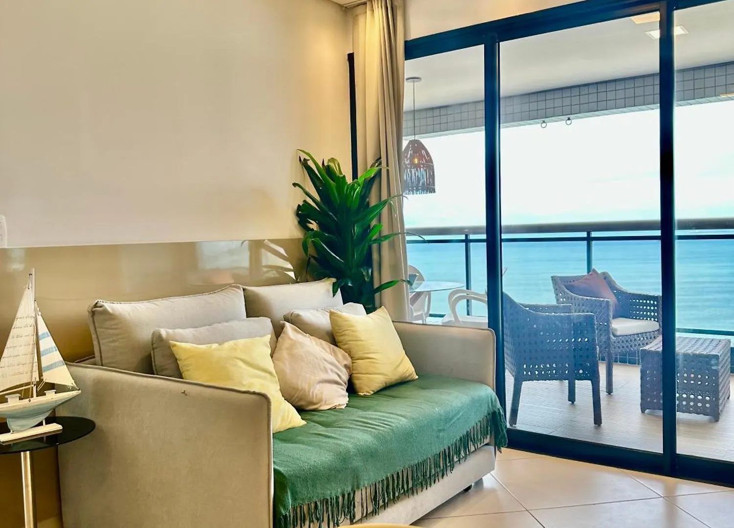 公寓 Ed Landscape Apt Luxo De 2 Quartos Frente Mar 福塔雷萨 巴西